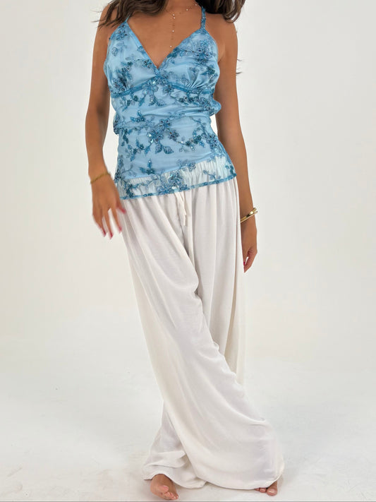 Blue Veyra Backless top