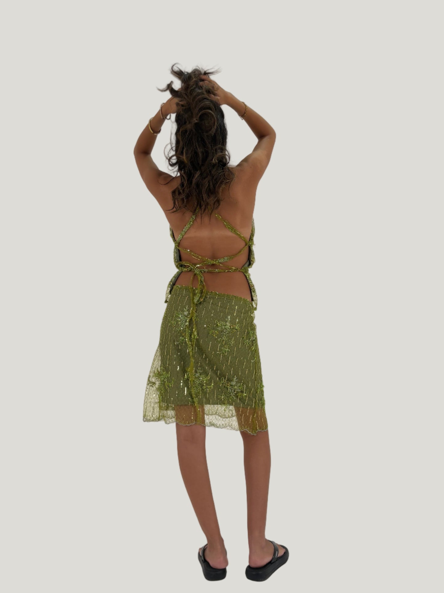 Green Verya Backless Top
