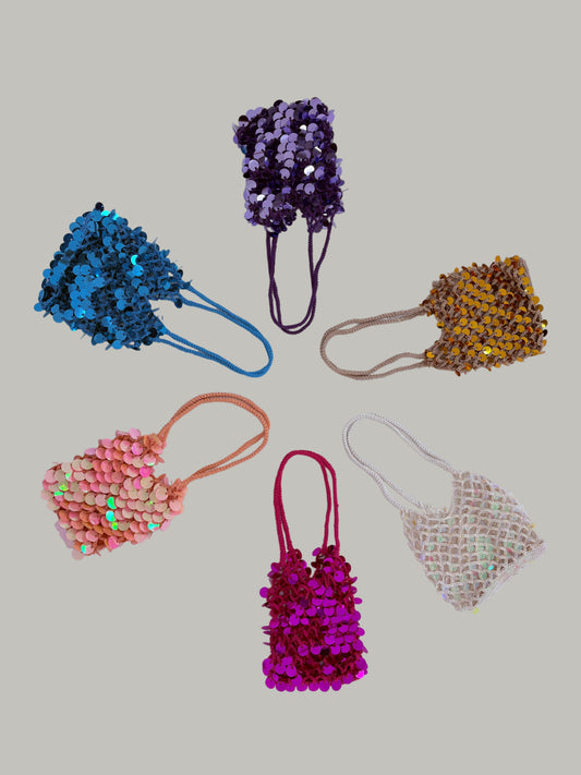 Sequin Crochet Bag