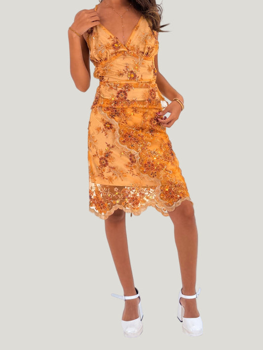 Orange Verya Backless Top